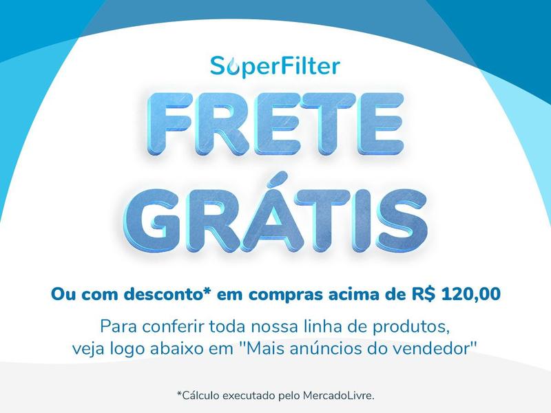 Imagem de Filtro Para Chuveiro Ducha Bbi Shower Transparente Carvão Ativado Remove Cloro Shower125 Anticloro + 5 Refis