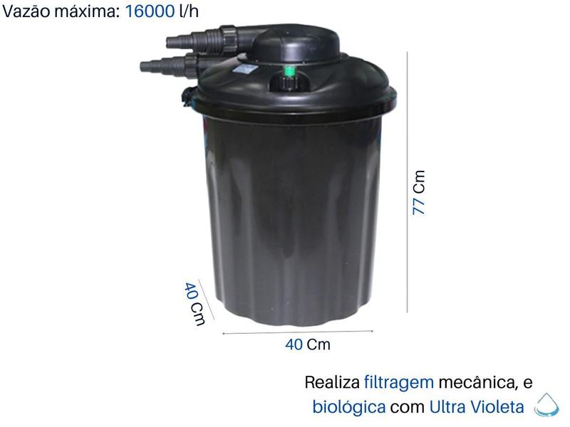 Imagem de Filtro Para Lago Tanque Cascata C/ Uv 15w Gf 16000 110v Top