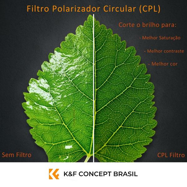 Filtro Polarizado Cpl P/ Lente 77mm K&f Concept - Made Japan Imagem de Filtro Polarizado Cpl P/ Lente 77mm K&f Concept - Made Japan