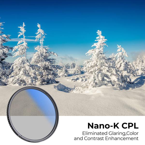 Filtro polarizador circular K&F Concept 55mm para lente de câmera Imagem de Filtro polarizador circular K&F Concept 55mm para lente de câmera