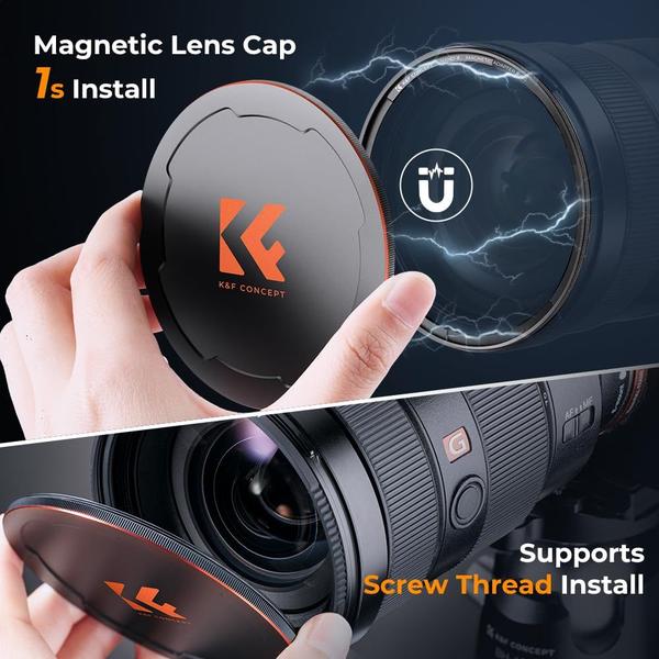 Filtro polarizador circular K&F Concept Magnetic 67mm Imagem de Filtro polarizador circular K&F Concept Magnetic 67mm