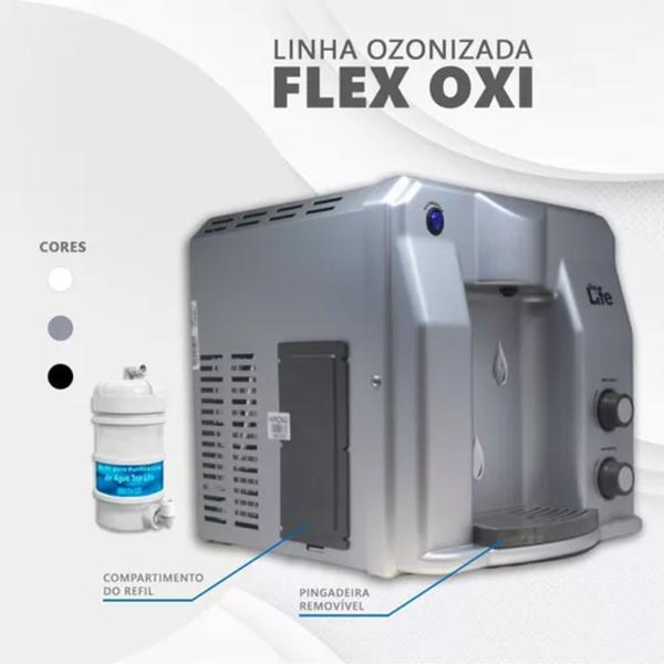 Imagem de Filtro Purificador Água c/ Super Ozonio Gelada Bactericida Compressor Flex Oxi - Top life