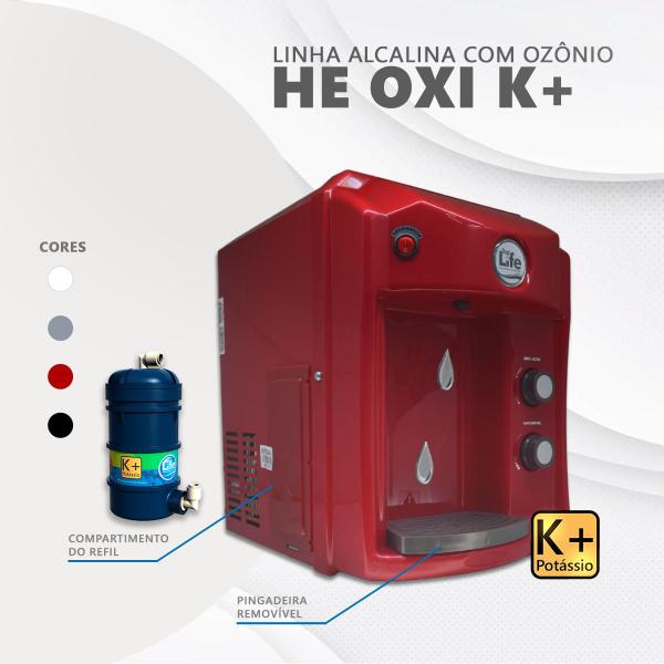 Imagem de Filtro Purificador de Água Natural e Gelada Fria Alcalina Ionizada com Adição de Potássio K+ (Linha Alcalina com Ozônio)