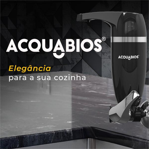 Imagem de Filtro Purificador de Agua Premium Single 1/4 Volta Parede Acquabios 1006-0041 Preto