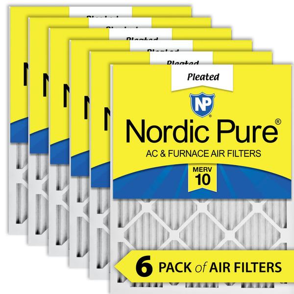 Imagem de Filtros de ar Nordic Pure Pleated MERV 10 20x30x1 (pacote com 6)