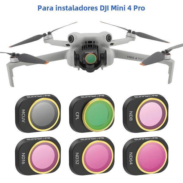 Imagem de Filtros DJI Mini 4 Pro ND/CPL (4/8/16/32/64) - Sunnylife - Acessórios para Drone