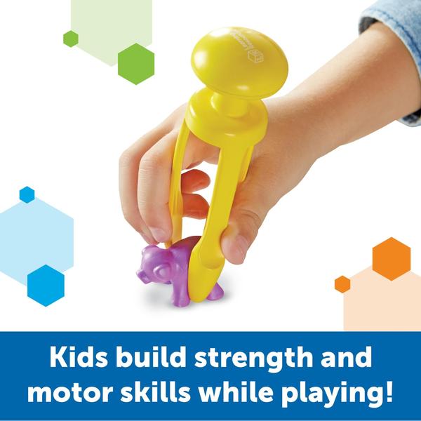 Imagem de Fine Motor Toy Learning Resources, conjunto de 6 pinças de 3 pinos