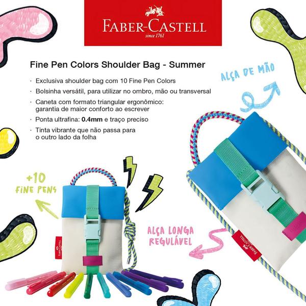 Imagem de Fine Pen Faber Castell Shoulder Bag Caneta Colorida Contorno - Faber-Castell