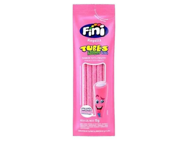 Imagem de Fini Tubes Tutti Frutti Azedinho 15g C/ 12Un - 180g