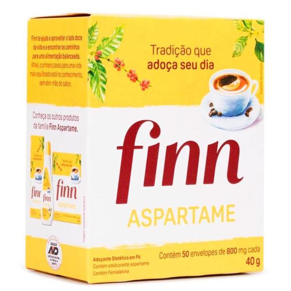 Imagem de Finn aspartame adoçante com 50 envelopes