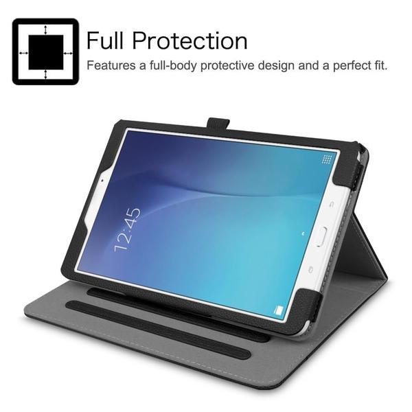 Imagem de Fintie Case para Samsung Galaxy Tab E 9.6, Proteção de canto Cobertura de suporte de visão multi-angular com pacote para Tab E Wi-Fi/Tab E Nook/Tab E Verizon 9,6 polegadas Tablet, Preto