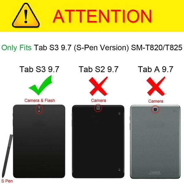 Imagem de Fintie Folio Case para Samsung Galaxy Tab S3 9.7, Proteção de canto Tampa premium pu couro com suporte protetor S Pen Auto Sleep/Wake para Aba S3 9.7 (SM-T820/T825/T827), Blossom