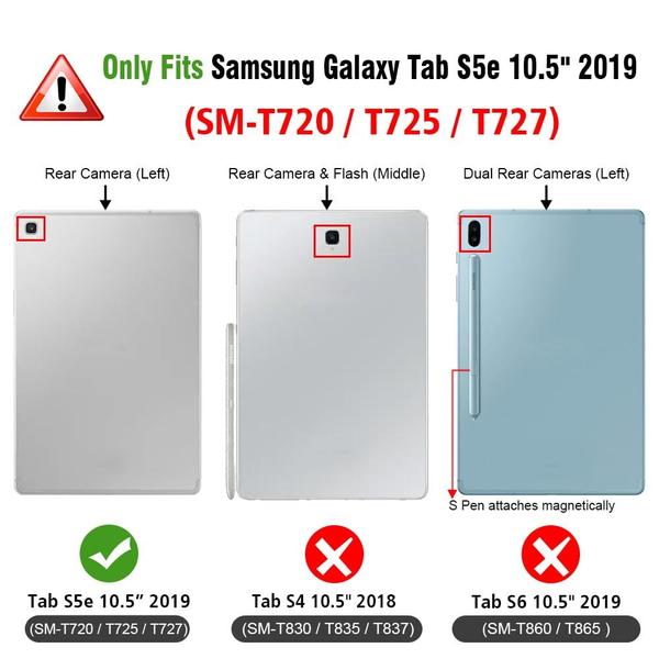 Imagem de Fintie Rotating Case para Samsung Galaxy Tab S5e 10.5 2019 Modelo SM-T720/T725/T727, Couro PREMIUM PU 360 Graus Swivel Stand Cover com Auto Sleep/Wake, Preto