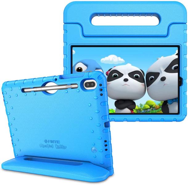 Imagem de Fintie Shockproof Case para Samsung Galaxy Tab S6 10.5" 2019 (Modelo SM-T860/T865/T867), Kiddie Series Light Weight Conversível Lidar Com Capa Amigável com Suporte de Caneta S Embutido, Azul