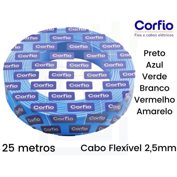 Fio 2,5mm Flexível Eletrico Inmetro Corfio Cobre 25 Metros Imagem de Fio 2,5mm Flexível Eletrico Inmetro Corfio Cobre 25 Metros