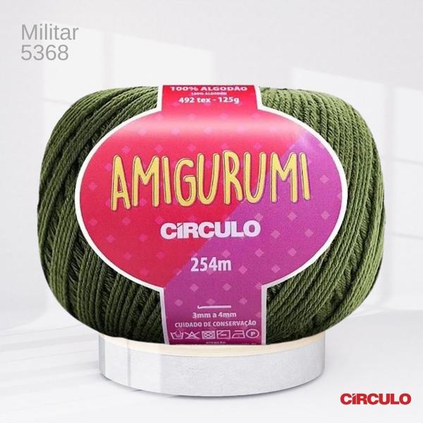 Imagem de Fio Amigurumi Circulo 254m Cor Militar 5368