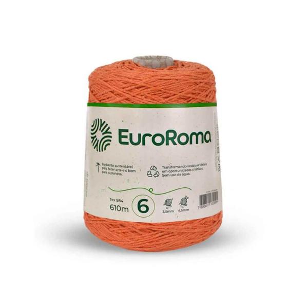 Imagem de Fio Barbante Laranja 4/6 600g  610m - Euroroma