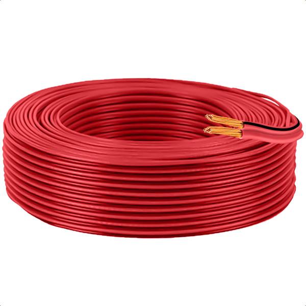 Fio Bicolor Paralelo Cristal Rolo 100 Metros 2x12 2,50mm 12v ANTI-CHAMA - EMPARE Imagem de Fio Bicolor Paralelo Cristal Rolo 100 Metros 2x12 2,50mm 12v ANTI-CHAMA