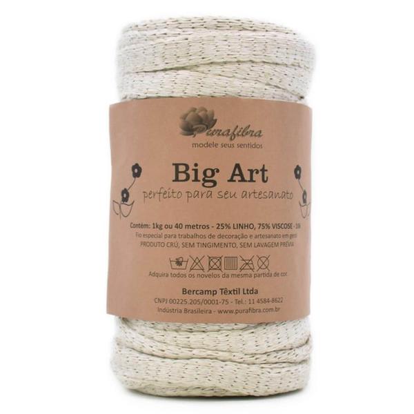 Imagem de Fio Big Art 106 - Cru 1kg 40 Metros - 25% Linho, 75% Viscose