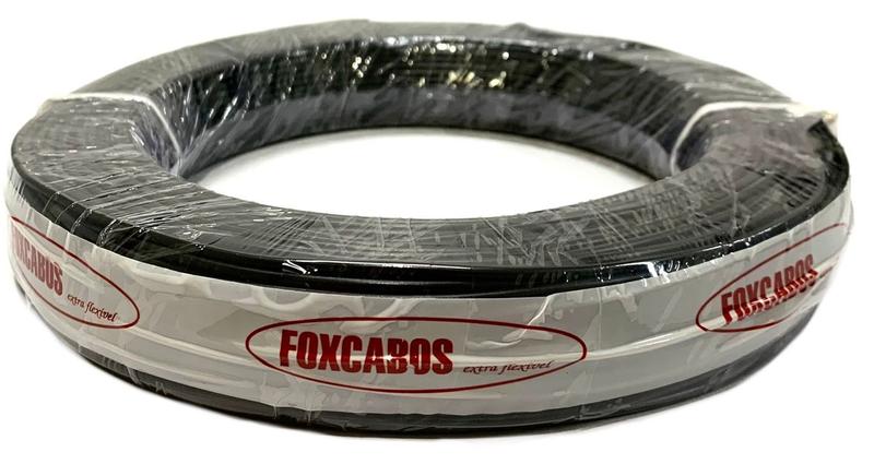 Imagem de Fio Cabinho Flexível Preto 0,75mm Rolo Com 100m - 100 Metros