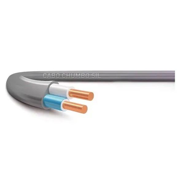 Fio Cabo Chumbo Plastchumbo 2x0,75mm Cinza Rolo 1 Metro - Sil Imagem de Fio Cabo Chumbo Plastchumbo 2x0,75mm Cinza Rolo 1 Metro