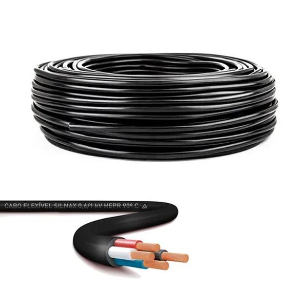 Imagem de Fio Cabo Flex Silnax 0,6/1kV HEPR 4x4mm Rolo 1 Metro Sil