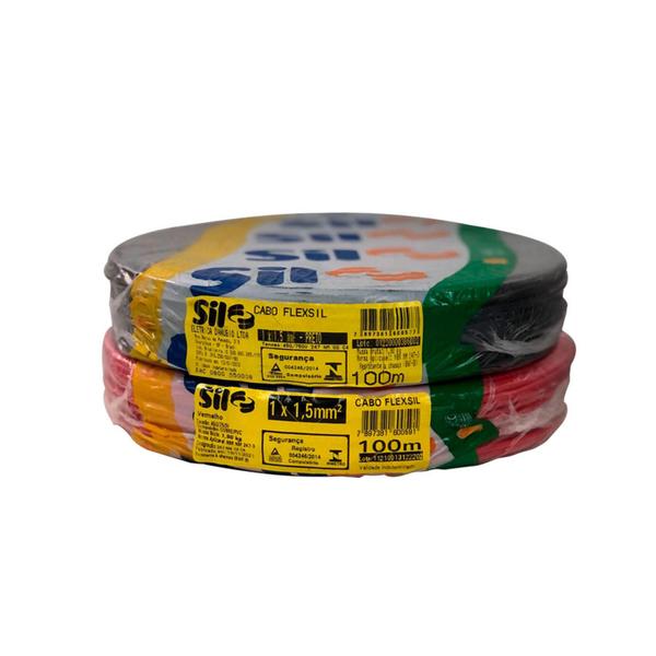 Fio Cabo Flexivel 1,5mm Sil - Kit com 2 rolos Imagem de Fio Cabo Flexivel 1,5mm Sil - Kit com 2 rolos