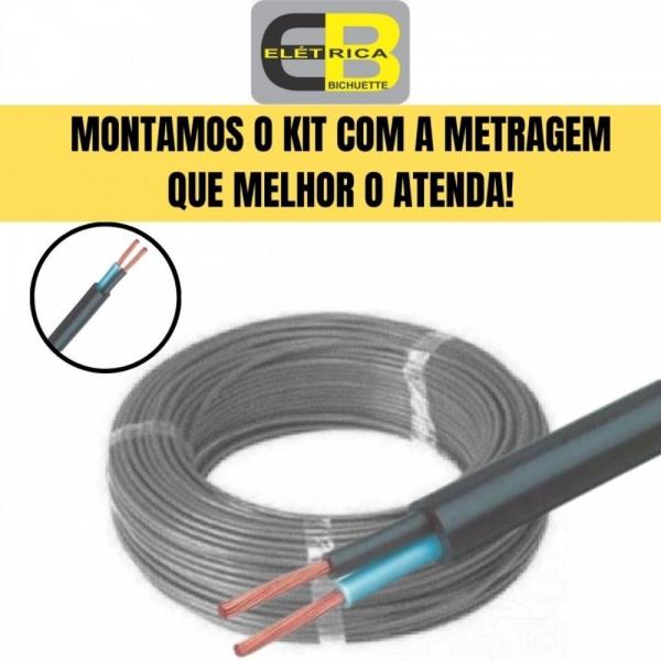 Imagem de Fio cabo plastichumbo 2 x 0,75mm 25 metro cinza cobrecom