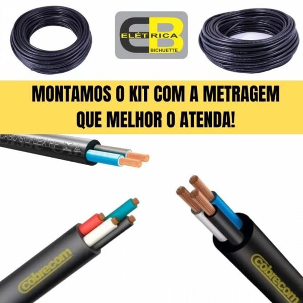 Imagem de Fio Cabo Pp Flexivel 2 X 4,00Mm 50 Metro Preto Cobrecom