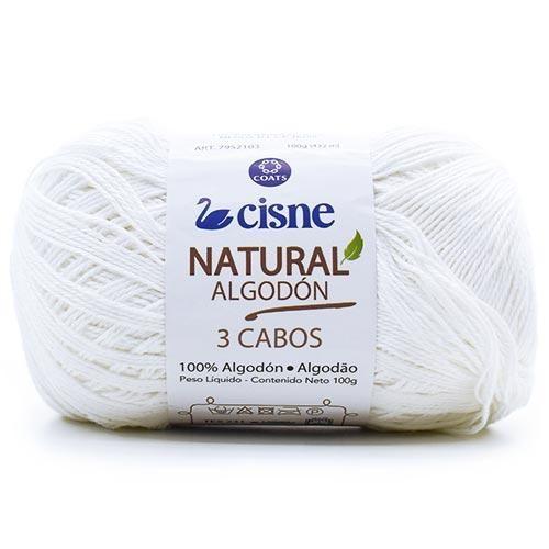 Imagem de Fio Cisne Natural Algodón 3 Cabos 100g - 100% Algodão