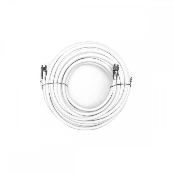 Imagem de Fio Coaxial Rg 06 Com Conector Branco 67% 25M   3242