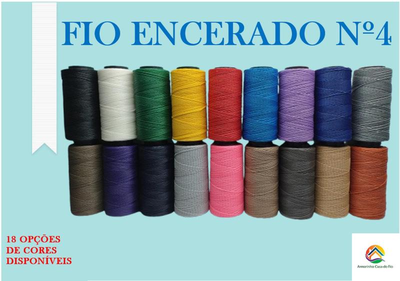 Imagem de Fio Cordone Encerado Nº4 - kit 10 unidade 100g