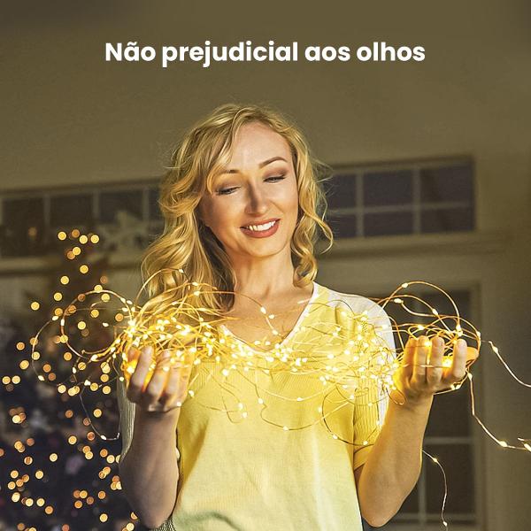 Imagem de Fio De Fada Cordão Led Luz Led 10m Pisca Pisca Enfeite Natal