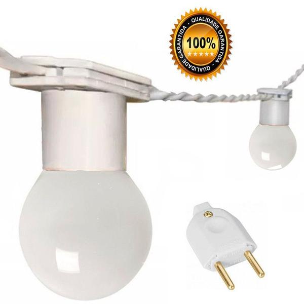 Imagem de Fio de Luz 50cm Branco 15M Com Lampadas Led 127v Iluminação