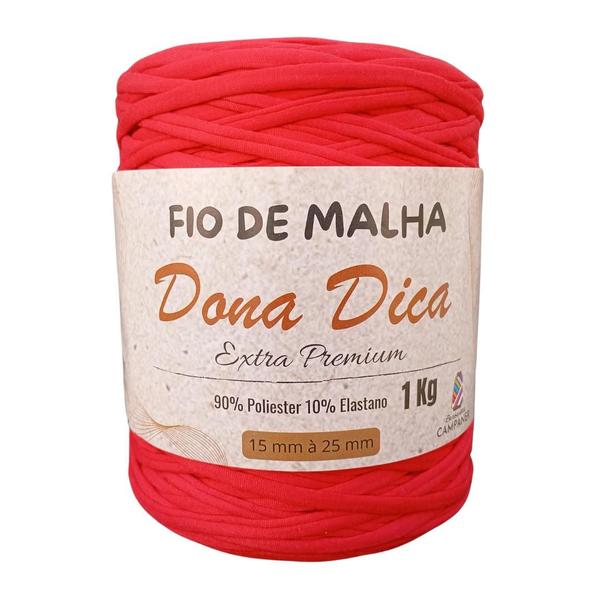 Imagem de Fio de Malha Dona Dica Vermelho - 1 Kg - Extra Premium