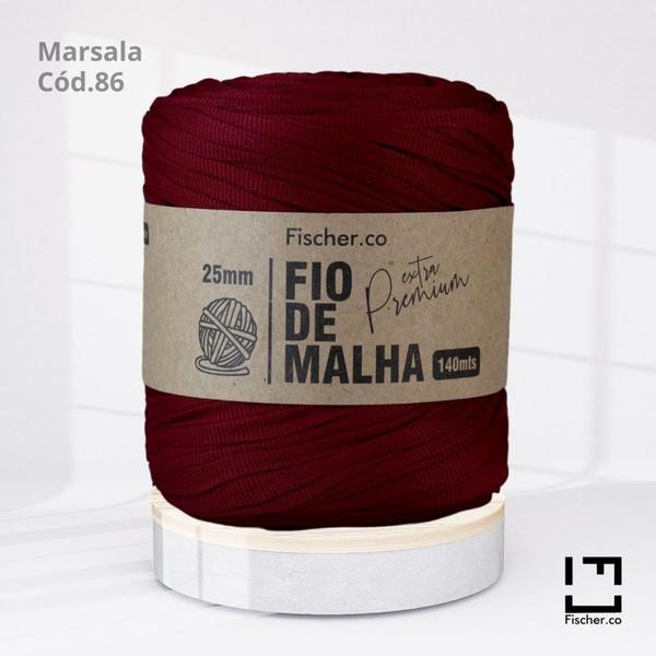 Imagem de Fio de Malha Extra Premium Fischer 25mm Marsala Especial Cód. 86