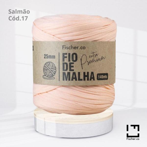 Imagem de Fio de Malha Extra Premium Fischer 25mm Salmão Cód. 17