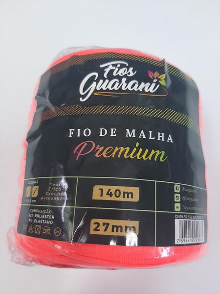 Imagem de Fio de malha guarani Premium 140 metros 27mm  laranja  neon