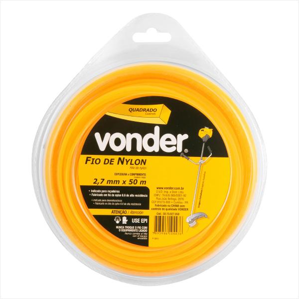 Imagem de Fio de nylon 2,7 mm x 50 m quadrado - Vonder