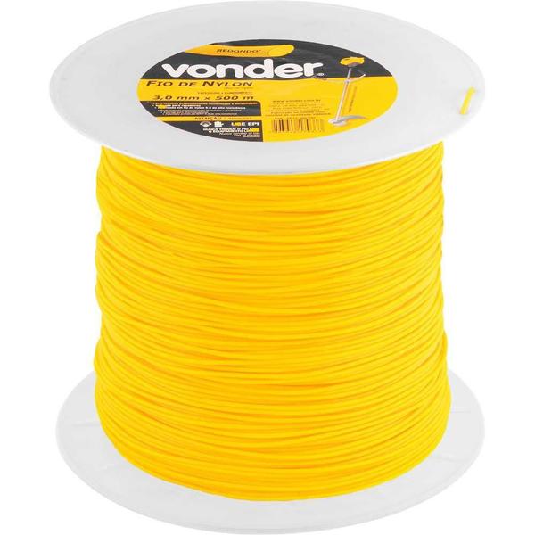 Fio De Nylon 3,0mmx500m Redondo Para Roçadeiras E Aparadores - Vonder Imagem de Fio De Nylon 3,0mmx500m Redondo Para Roçadeiras E Aparadores