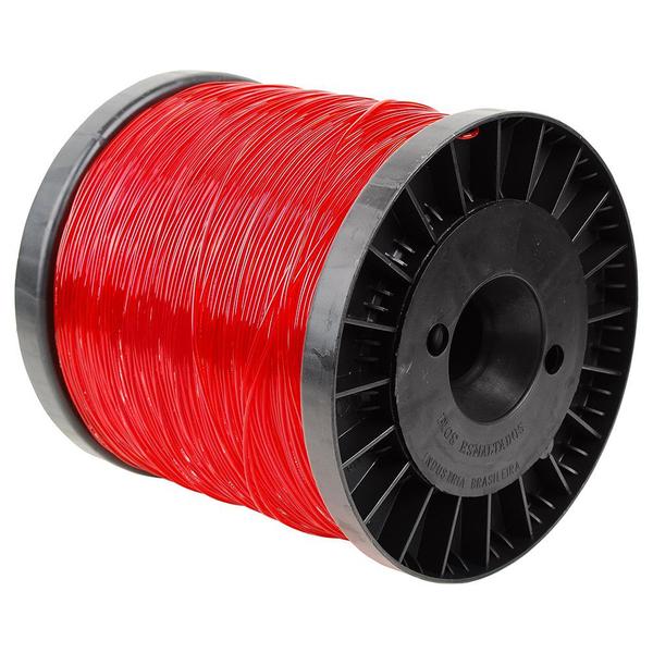 Imagem de Fio de Nylon para Aparador de Grama Vermelho 3,0mm 500g Ekilon