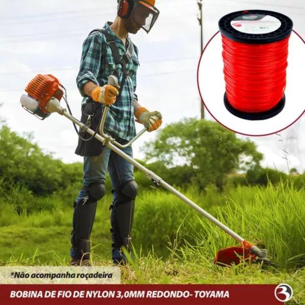 Imagem de Fio De Nylon Para Roçadeiras Bobina 3Mm 2Kg Toyama