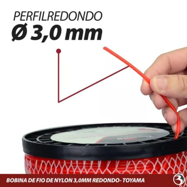 Imagem de Fio De Nylon Para Roçadeiras Bobina 3Mm 2Kg Toyama