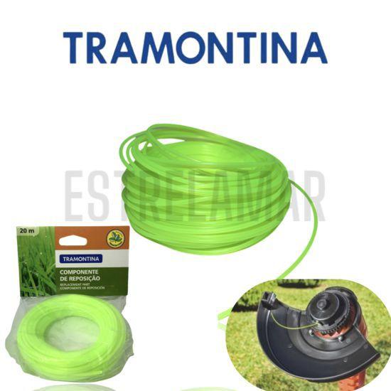 Imagem de Fio de Nylon Roçadeira Para Aparar Grama 20m 1,8mm Tramontina