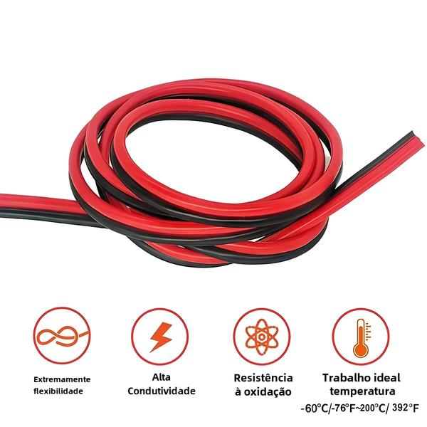 Fio de Silicone Flexível para Drones e Carros RC - Cobre Estanhado (8AWG-28AWG) Imagem de Fio de Silicone Flexível para Drones e Carros RC - Cobre Estanhado (8AWG-28AWG)