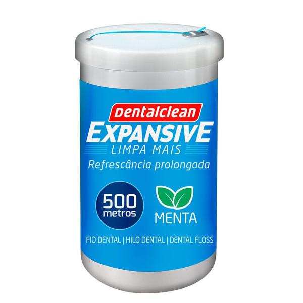 Imagem de Fio Dental 500m Profissional Fita Larga Expansive Menta Dentalclean