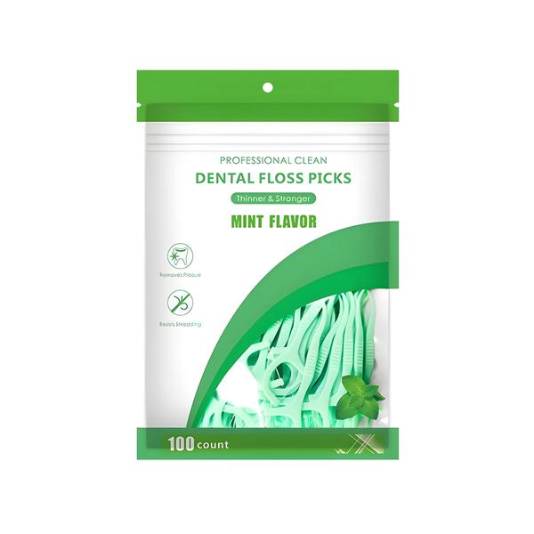 Imagem de Fio Dental de Menta com Palitos Plásticos Ultrafinos - 500 Unidades