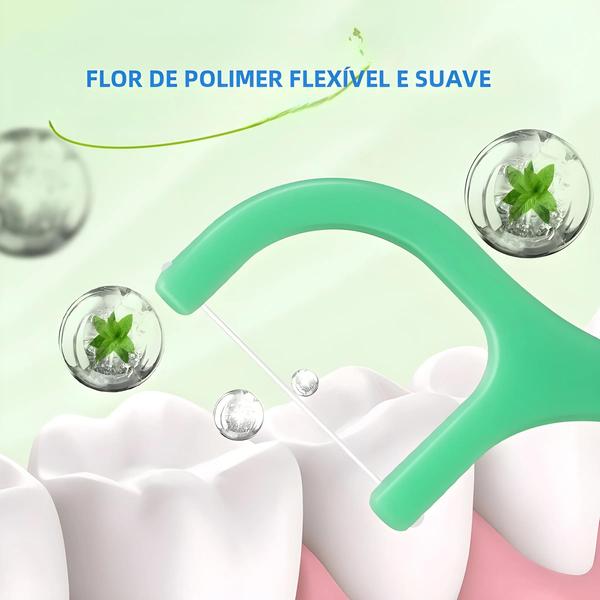 Imagem de Fio Dental de Menta com Palitos Plásticos Ultrafinos - 500 Unidades