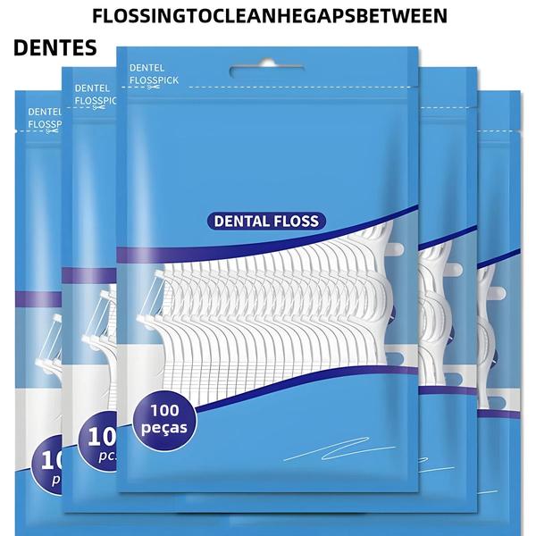 Imagem de Fio Dental e Palitos de Plástico - Limpeza Bucal - 200 Peças