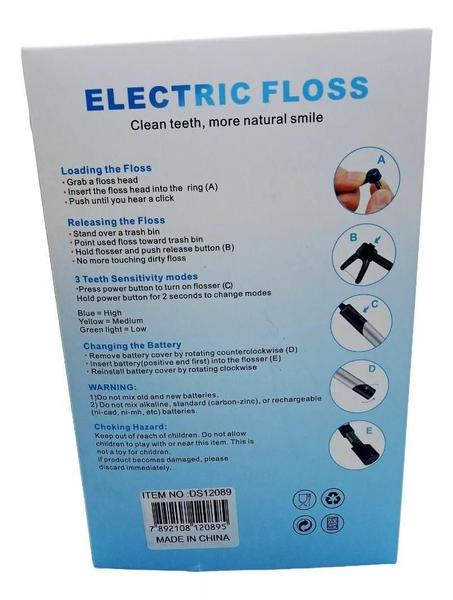 Imagem de Fio Dental Elétrico a Pilha com Vibração - 50 Flosser